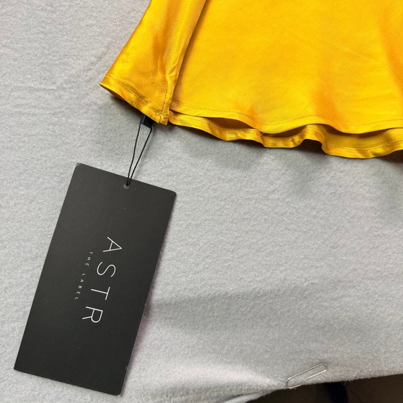 NWT ASTR the Label Enola Satin Smocked Midi Dress Romantic Quiet Luxury Boho - Picture 8 of 12